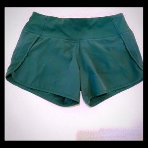 Forest green athletic shorts